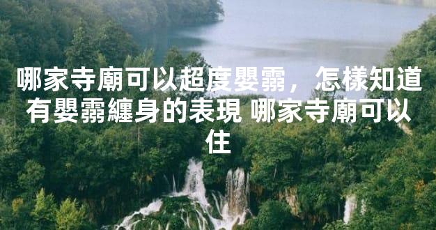 哪家寺廟可以超度嬰霛，怎樣知道有嬰霛纏身的表現 哪家寺廟可以住